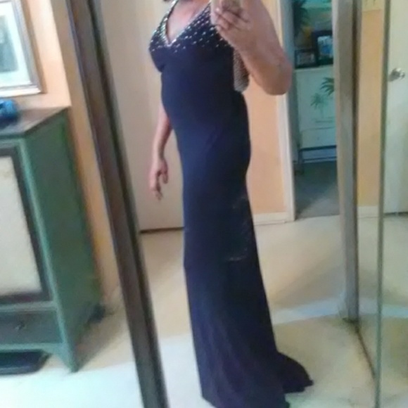 Black ballroom gown with sequins - Picture 3 of 8